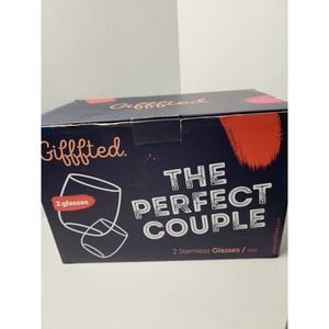 The Perfect Couple Glass Set Of 2 Mr. Right & Mrs. Always Right. Great Gift New